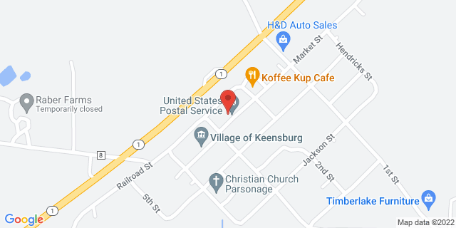 9337 W Market St, Keensburg, Illinois, IL, 62852-9998 Map