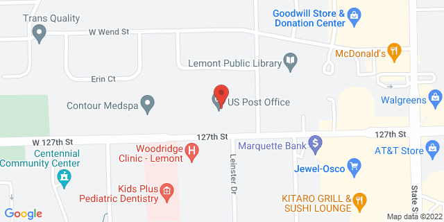 15871 W 127Th St, Lemont, Illinois, IL, 60439-9806 Map