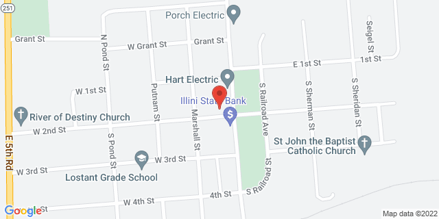 104 W 2Nd St, Lostant, Illinois, IL, 61334-9700 Map