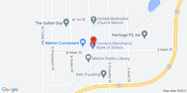 104 E Main St, Melvin, Illinois, IL, 60952-9800 Map