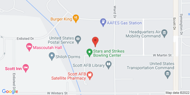 404 W Martin St, Scott Air Force Base, Illinois, IL, 62225-9998 Map