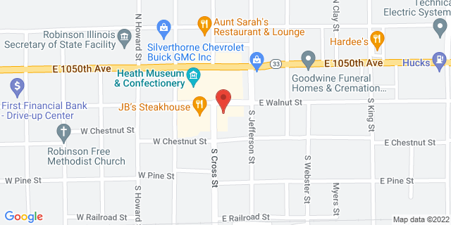 101 E Walnut St, Robinson, Illinois, IL, 62454-9998 Map