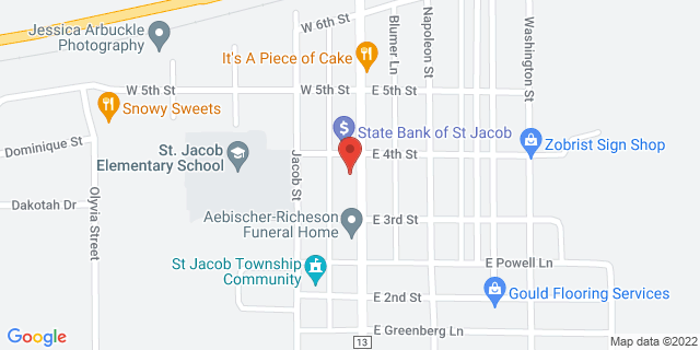 309 N Douglas St, Saint Jacob, Illinois, IL, 62281-9998 Map