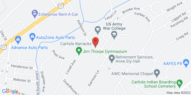 1 Carlisle Barracks, Carlisle, Pennsylvania, PA, 17013-9997 Map