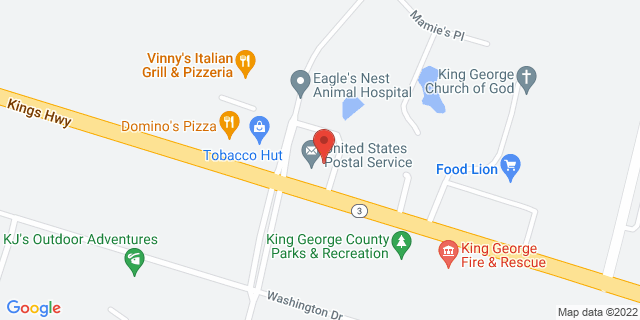 7993 Kings Hwy, King George, Virginia, VA, 22485-9998 Map