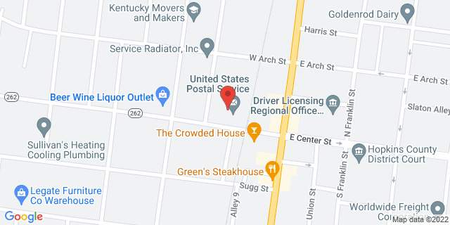 117 W Center St, Madisonville, Kentucky, KY, 42431-9998 Map