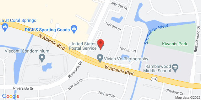 8801 W Atlantic Blvd, Coral Springs, Florida, FL, 33071-9998 Map