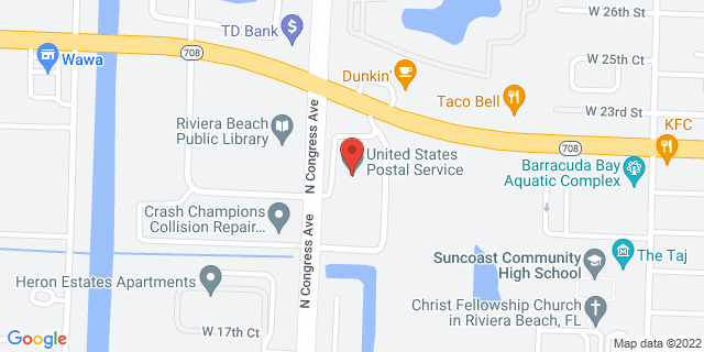 1905 W Blue Heron Blvd, Riviera Beach, Florida, FL, 33404-9998 Map