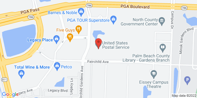 3330 Fairchild Gardens Ave, Palm Beach Gardens, Florida, FL, 33410-9998 Map