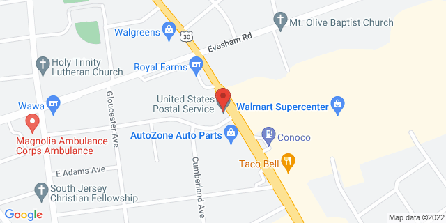 307 E Monroe Ave, Magnolia, New Jersey, NJ, 08049-9998 Map