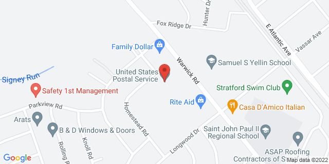 190 Warwick Rd, Stratford, New Jersey, NJ, 08084-9998 Map