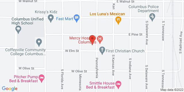 223 S Pennsylvania Ave, Columbus, Kansas, KS, 66725-9998 Map