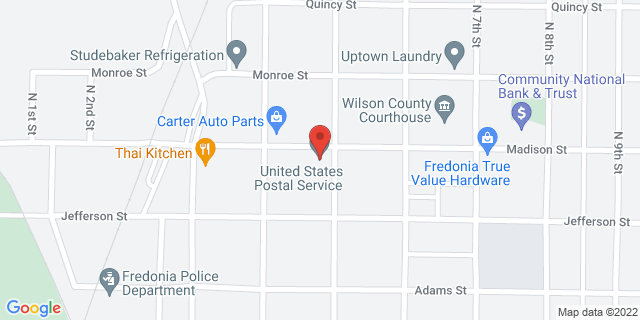 428 Madison St, Fredonia, Kansas, KS, 66736-9998 Map