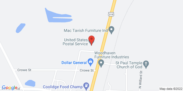 1020 W Stetson Ave, Coolidge, Georgia, GA, 31738-9998 Map