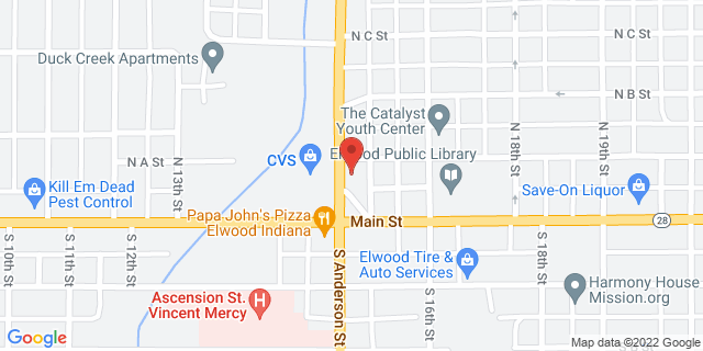 119 N Anderson St, Elwood, Indiana, IN, 46036-9998 Map