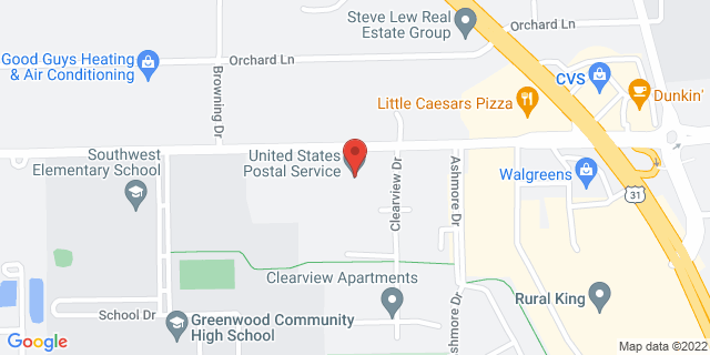 407 W Smith Valley Rd, Greenwood, Indiana, IN, 46142-9998 Map