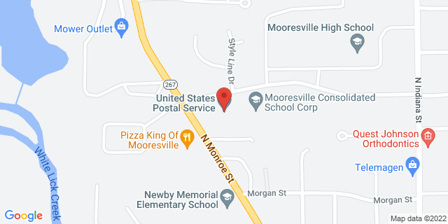 345 W Carlisle St, Mooresville, Indiana, IN, 46158-9998 Map