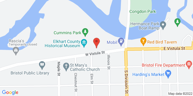 206 W Vistula St, Bristol, Indiana, IN, 46507-9998 Map