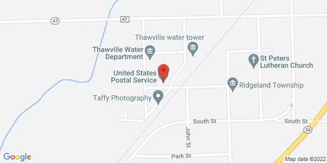 106 W Main St, Thawville, Illinois, IL, 60968-9800 Map