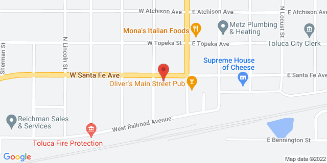 120 W Santa Fe Ave, Toluca, Illinois, IL, 61369-9708 Map