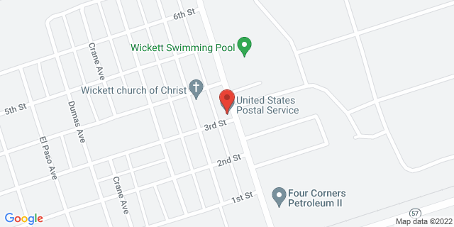 300 Obrien St, Wickett, Texas, TX, 79788-9998 Map