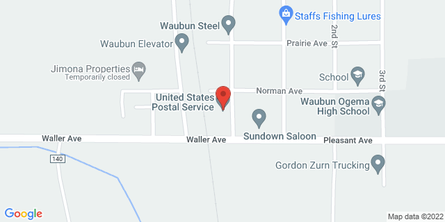 1015 1St St, Waubun, Minnesota, MN, 56589-9998 Map