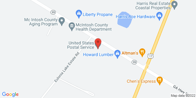 1219 Ga Highway 57, Townsend, Georgia, GA, 31331-9998 Map