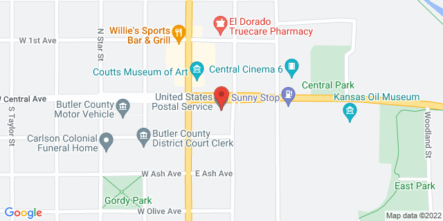 131 E Central Ave, El Dorado, Kansas, KS, 67042-9998 Map