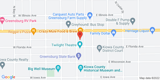 116 S Main St, Greensburg, Kansas, KS, 67054-1724 Map