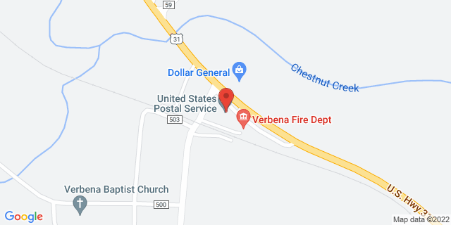 3919 Us Highway 31, Verbena, Alabama, AL, 36091-9998 Map