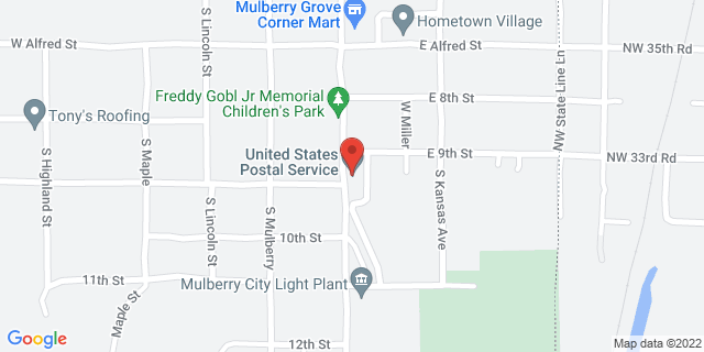 306 S Military Ave, Mulberry, Kansas, KS, 66756-9998 Map