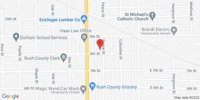 122 E 8Th St, La Crosse, Kansas, KS, 67548-9998 Map