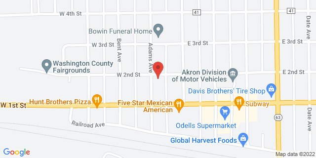 182 Adams Ave, Akron, Colorado, CO, 80720-9998 Map