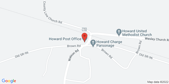 336 Brown Rd, Howard, Georgia, GA, 31039-9700 Map