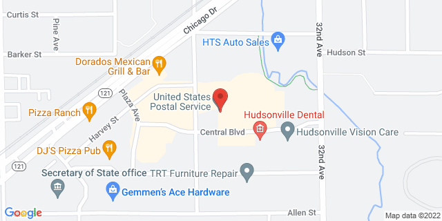 3333 Central Blvd, Hudsonville, Michigan, MI, 49426-9998 Map