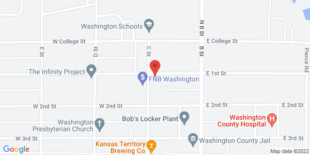 100 C St, Washington, Kansas, KS, 66968-9998 Map