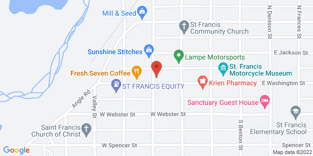 222 W Washington St, Saint Francis, Kansas, KS, 67756-9998 Map