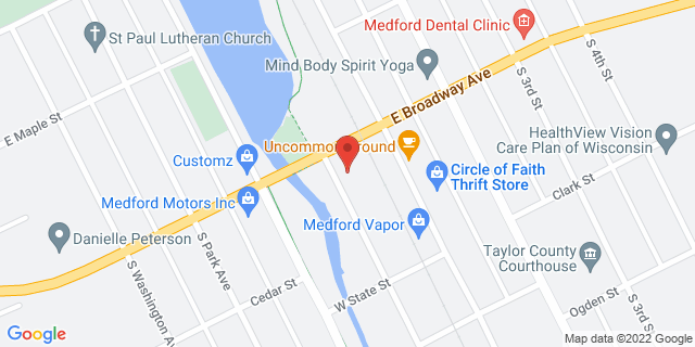 120 W Broadway Ave, Medford, Wisconsin, WI, 54451-9998 Map