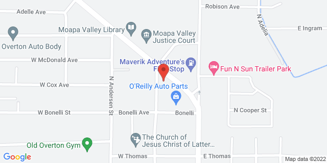 275 Moapa Valley Blvd, Overton, Nevada, NV, 89040-9000 Map