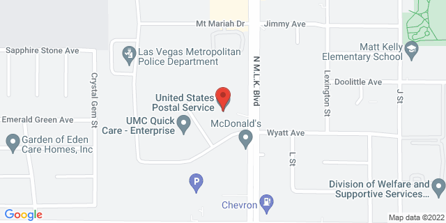 1801 N Martin L King Blvd, Las Vegas, Nevada, NV, 89106-9998 Map