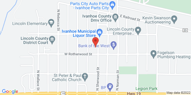 321 N Sherwood St, Ivanhoe, Minnesota, MN, 56142-9592 Map