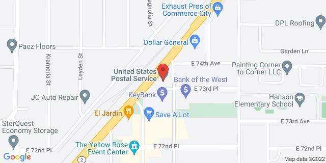 7351 Magnolia St, Commerce City, Colorado, CO, 80022-9998 Map