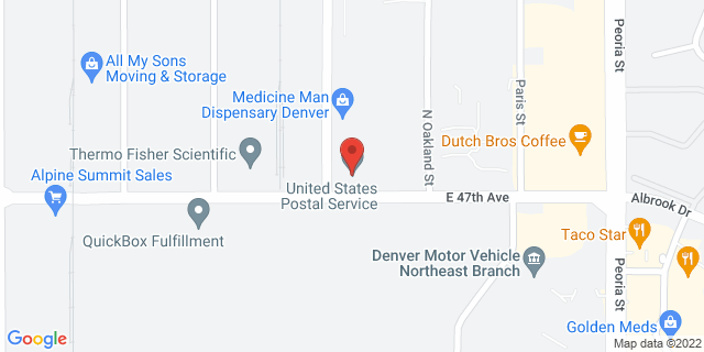 4710 Nome St, Denver, Colorado, CO, 80239-9998 Map