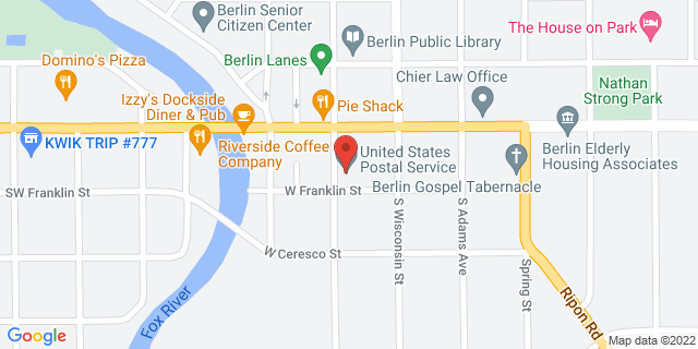 122 S Pearl St, Berlin, Wisconsin, WI, 54923-9998 Map