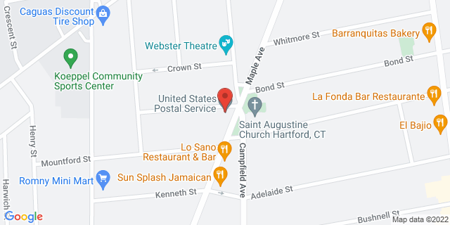 645 Maple Ave, Hartford, Connecticut, CT, 06114-9998 Map