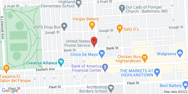 340 S Highland Ave, Baltimore, Maryland, MD, 21281-9998 Map