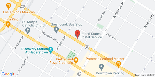 44 W Franklin St, Hagerstown, Maryland, MD, 21740-9998 Map