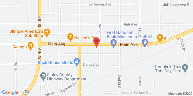 311 Main Ave, Gaylord, Minnesota, MN, 55334-2295 Map