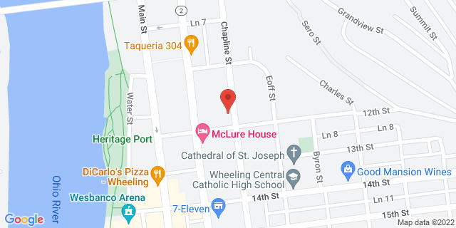 1125 Chapline St Ste 1, Wheeling, West Virginia, WV, 26003-2900 Map