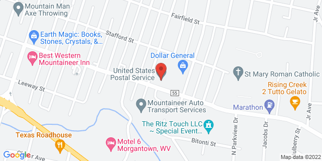 3400 University Ave, Morgantown, West Virginia, WV, 26505-9994 Map